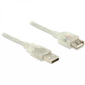 USB kabelis DeLOCK 83883 USB 2.0 2m caurspīdīgs