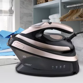 Maestro MR-320C tvaika gludināšanas stacija 2400 W 1,5 L Keramikas zole Melna, Rozā zelts