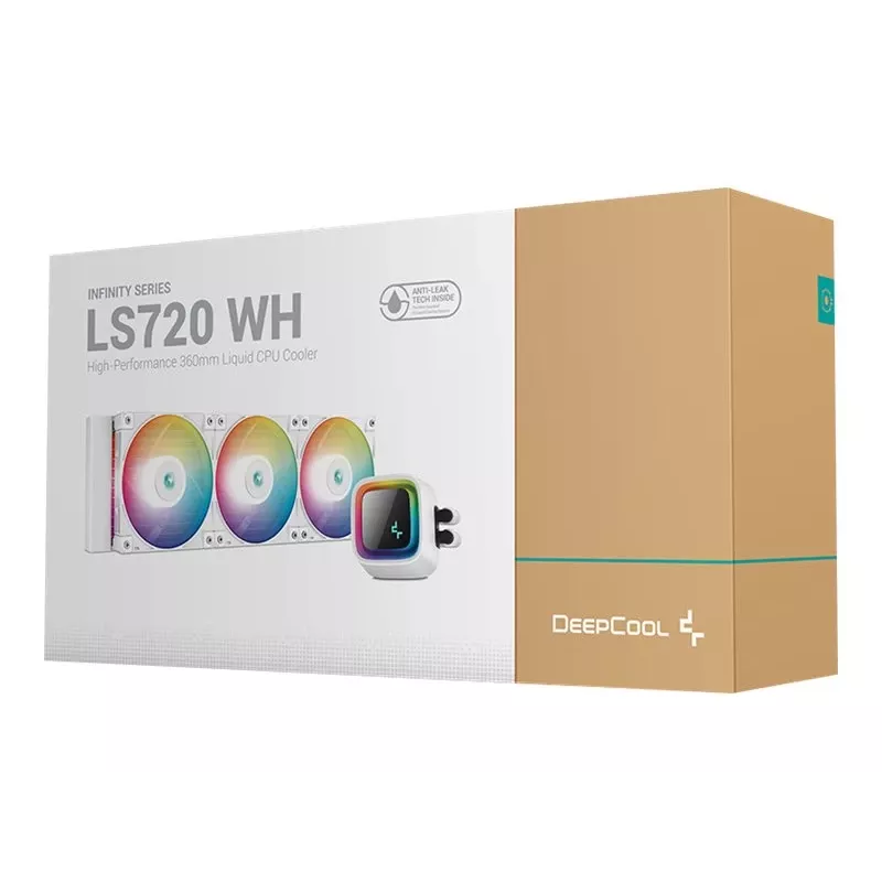 Šķidruma dzesēšanas sistēma DeepCool LS720 WH 360 mm 3×120 mm 500-2250 RPM 32.9 dB