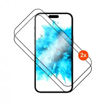 Rūdīta stikla ekrāna aizsargs FIXED Apple iPhone 17 2.5D pilns pārklājums — 2 gab., melns