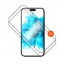 Rūdīta stikla ekrāna aizsargs FIXED Apple iPhone 17 2.5D pilns pārklājums — 2 gab., melns