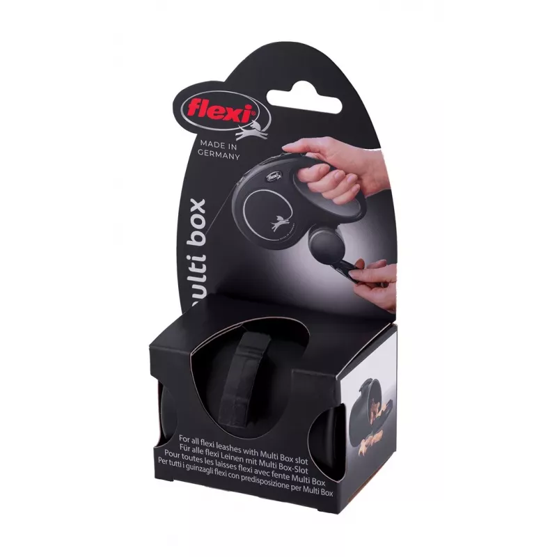 Flexi Vario Multi Box universāla kastīte barībai vai maisiņiem, melna