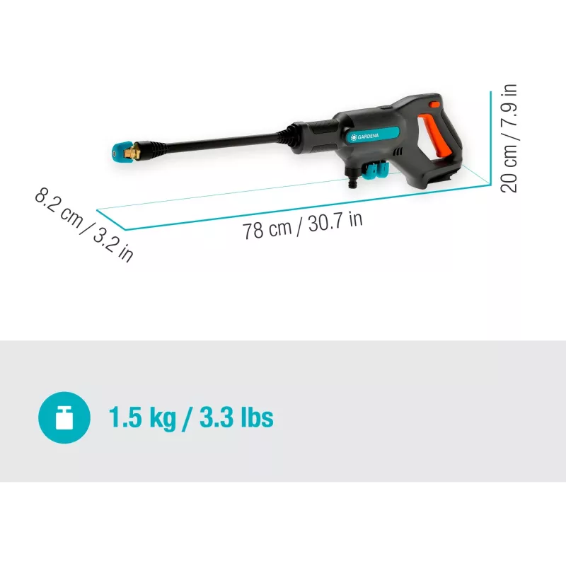 Bezvadu augstspiediena mazgātājs Gardena AquaClean 24/18V P4A
