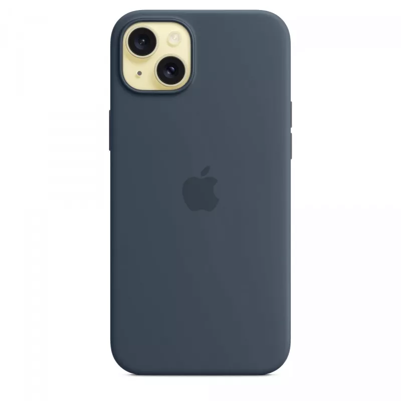 Apple iPhone 15 Plus Silikona Maciņš ar MagSafe - Storm Blue