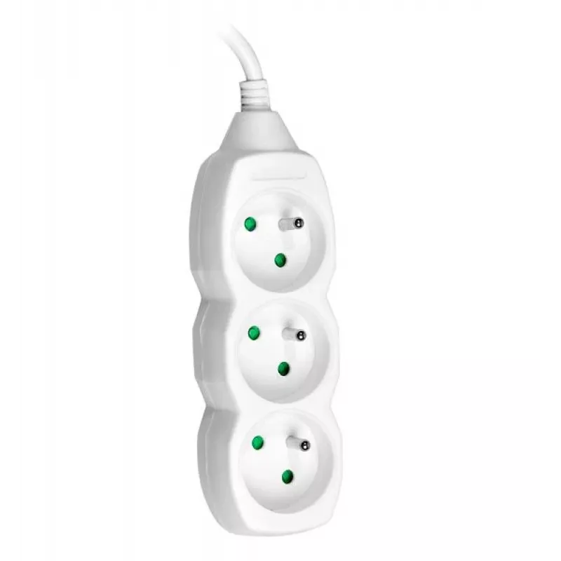 TRACER pagarinātājs PowerCord 1.5m 3 kontaktligzdas balts