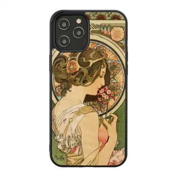 Telefona maciņš man and wood iPhone 12 Pro Max — primrose melns