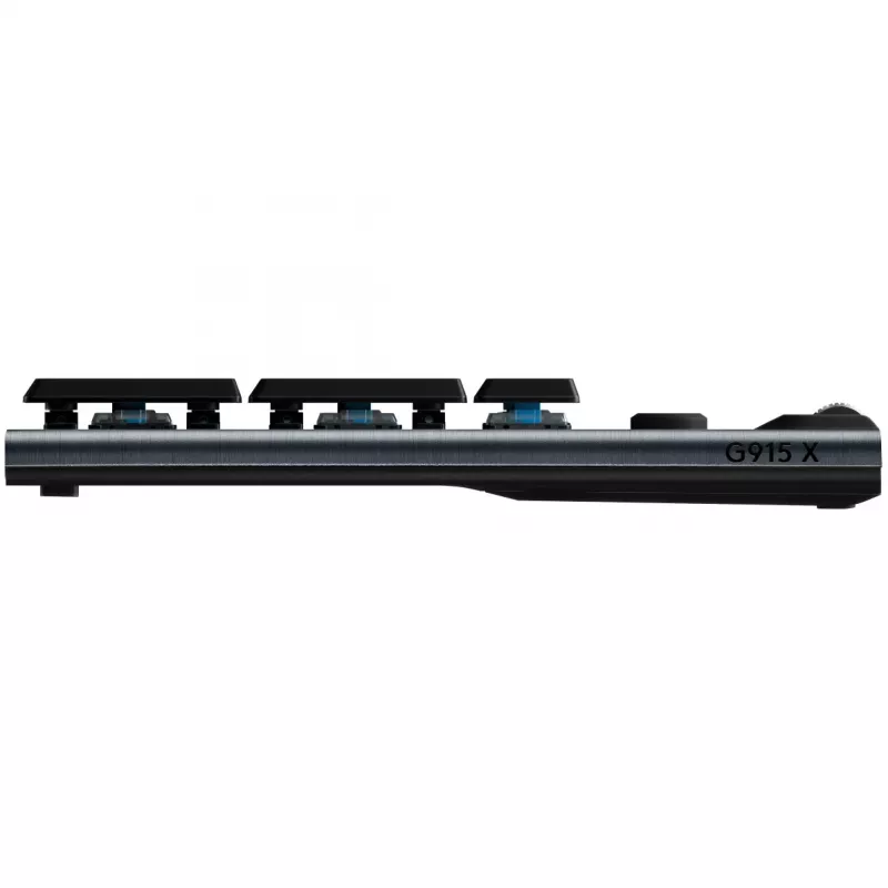 Logitech G G915 X LIGHTSPEED bezvadu spēļu tastatūra, GL mehāniskie slēdži, LIGHTSPEED/Bluetooth/vads, QWERTY US International, melna