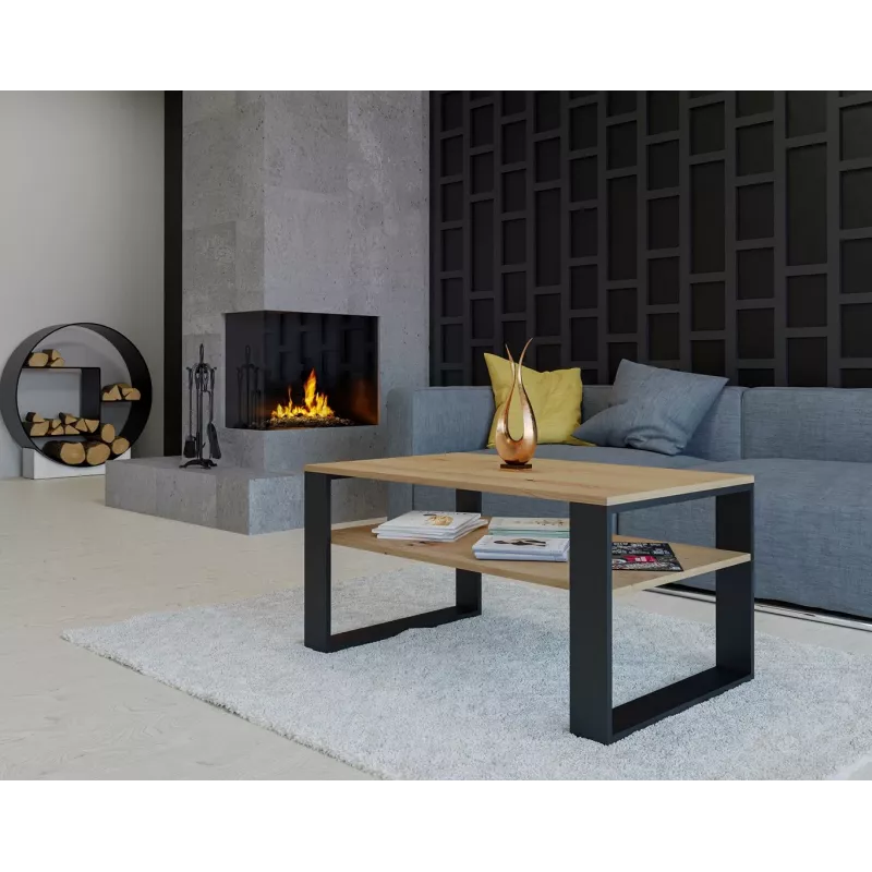 Topeshop MODERN 1P ART CZ kafijas / sānu / stūra galdiņš Kafijas galdiņš taisnstūra forma 2 kāja(-as)