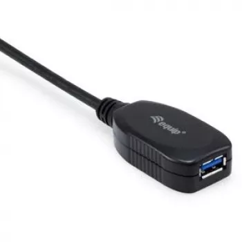 Equip 133347 USB pagarinātājkabelis USB 3.2 Gen 1 10 m USB A Melns