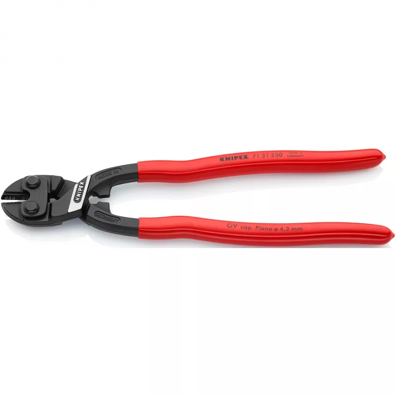 KNIPEX CoBolt XL 71 31 250 kompaktie skrūvju griezēji, sarkani, 250 mm