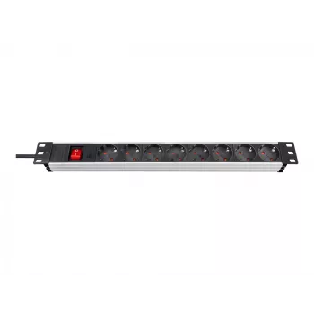 Strāvas sadalītājs Brennenstuhl Premium-Line Technic Alu 19 inch 8 kontaktligzdas, 16 A, 2 m