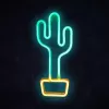 Dekoratīvā neona gaisma MANTA SNL07GNT Cactus Green Yellow, neona zīme