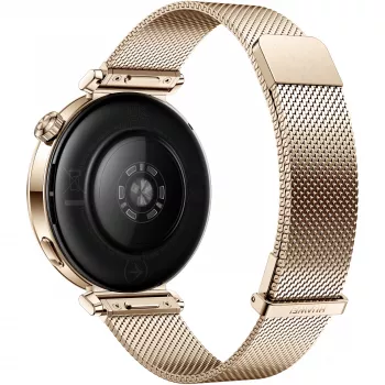 Viedpulkstenis HUAWEI WATCH GT5 41 mm — 1.32 collu AMOLED, 466×466, 323 mAh, nerūsējošā tērauda korpuss, zelta siksniņa