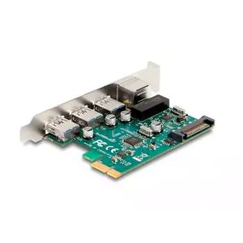 DeLOCK PCI Express x1 Karte 3 x USB 5 Gbps Type-A 1 x Gigabit LAN