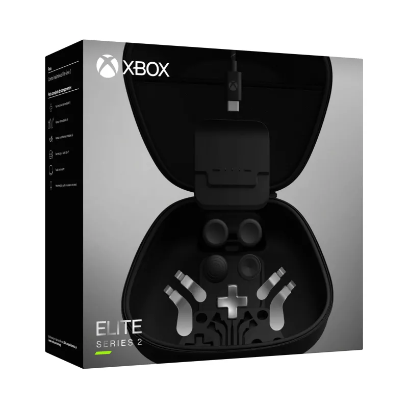 Piederumu komplekts Microsoft Xbox Elite Wireless Controller Series 2 Complete Component Pack Melns Sudrabs