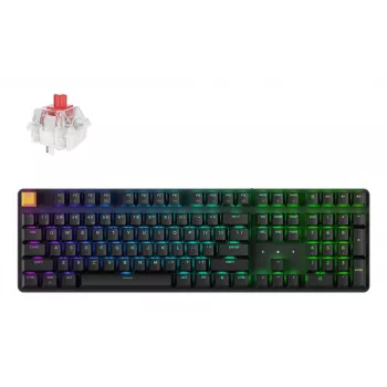 Keychron J5 - US izkārtojums - Super Red Linear - Melna bezvadu tastatūra