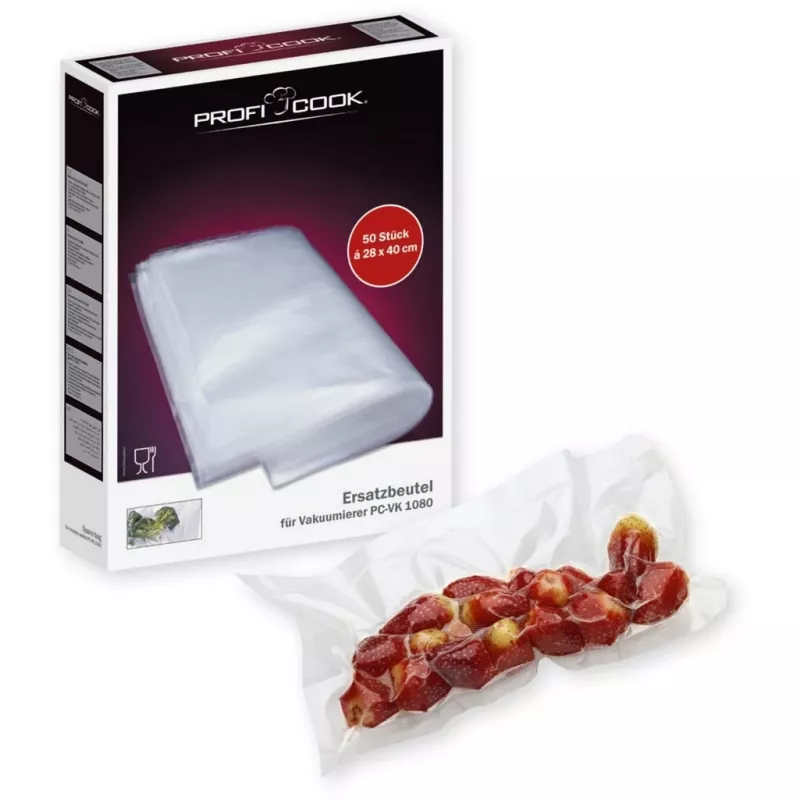 ProfiCook PC-VK 1080 - Vakuuma iepakošanas iekārta (plastmasas maisiņiem) - 120 W - Nerūsējošais tērauds/Melns (501080)