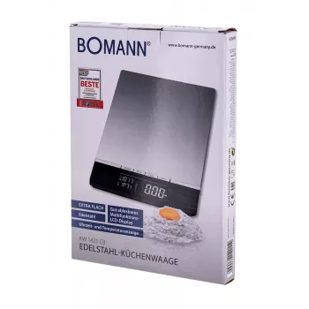 Bomann KW 1421 CB LCD virtuves svari - melns - nerūsējošais tērauds