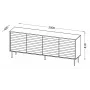 Cama 4D CORTINA kumode 200x40x81 melns/valrieksts