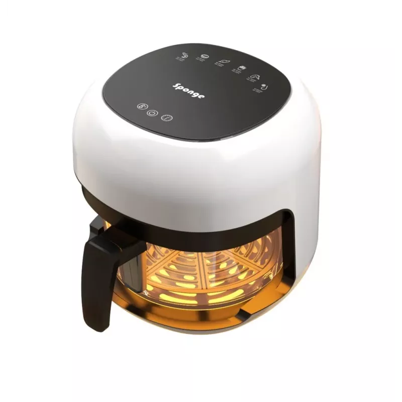 Fritētājs Sponge Air Fryer Stikla 4L Caurspīdīgs Dizains