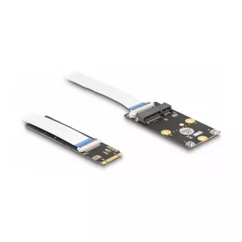 DeLOCK Pārveidotājs M.2 Key B+M vīrišķais uz Mini PCIe slotu elastīgs kabelis