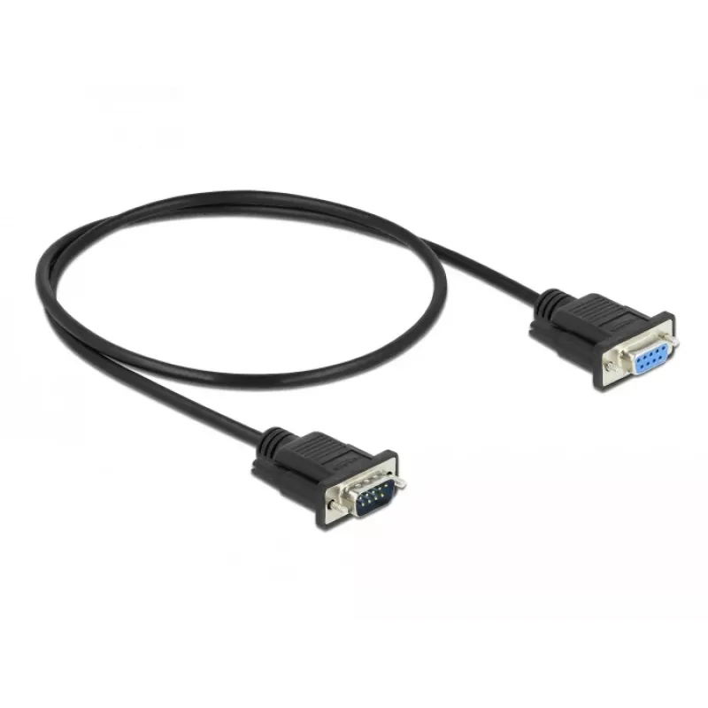 Seriālais kabelis DeLOCK 86613 Melns 0.5m RS-232