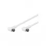 Wentronic Goobay SAT leņķa savienojuma kabelis, F-Quick, 100% ekranēts, balts, 5 m - F-Spraudnis (Quick) 90° F-Spraudnis (Quick) 90° (67344)