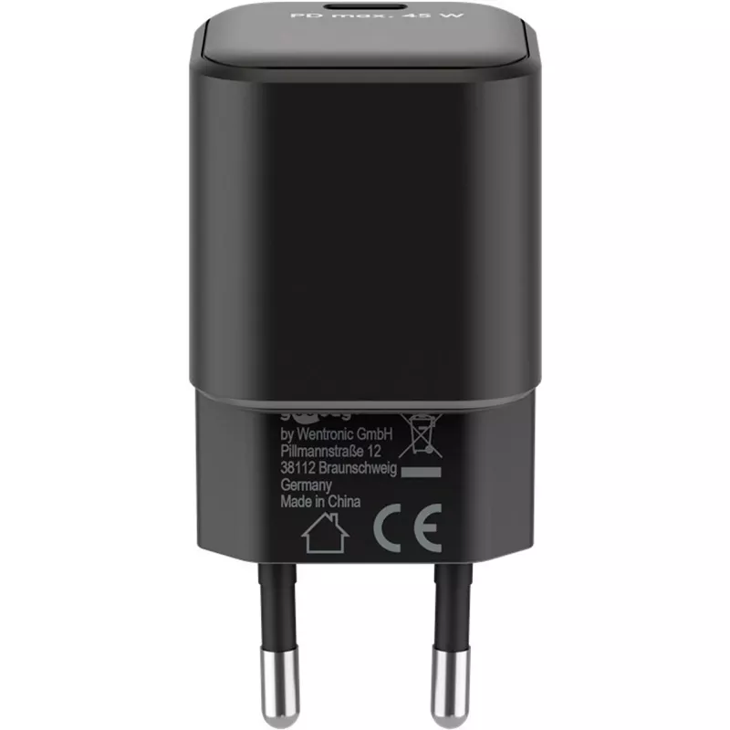 Goobay Charger 65331 Iekštelpu Lādētājs Ātrai Uzlādei Melns USB Type-C