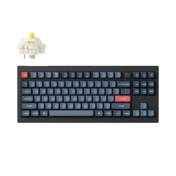 Bezvadu tastatūra Keychron V3 Max RGB/CARBON Black V3M-D4