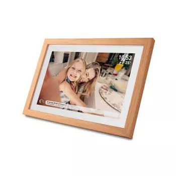 Denver Frameo PFF-1040LW digitālais fotorāmis, 10,1 collas, 16 GB, gaišs koks