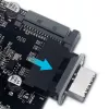 GrauGear iekšējais 19-pin USB 3.0 uz USB 3.1 Type-E 20-pin Key A adapteris, 180°