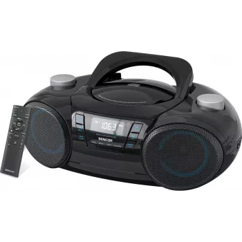 Pārnēsājams Bluetooth skaļrunis SENCOR SPT4710B — 20 W, Bluetooth 5.3, CD/USB/FM, tīkls vai baterijas