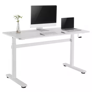 Rokas regulējams augstuma galds Ergo Office, max 40 kg, max augstums 117 cm, ar virsmu stāvus un sēdus darbam, ER-401 W