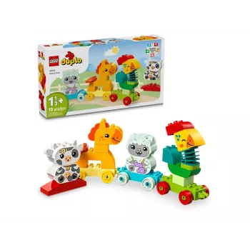 Konstruktors LEGO DUPLO Dzīvnieku vilciens 10412 — 19 gab., 1.5+ gadi, 170×60×430 mm