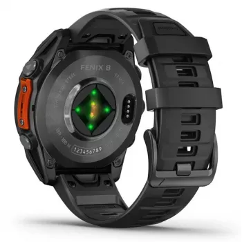 Garmin Fenix 8 3.56 cm (1.4) AMOLED 47 mm Digitāls 454 x 454 pikseļi Skārienekrāns Melns Wi-Fi GPS (satelīts)