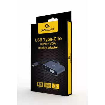 Cablexpert A-USB3C-HDMIVGA-01 USB grafikas adapteris pelēks