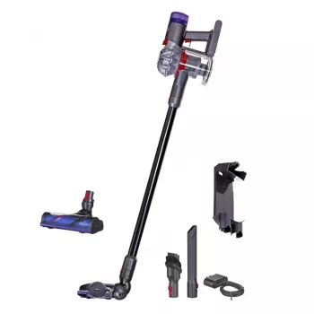 Dyson V8 Advanced 2-in-1 putekļsūcējs ar akumulatoru, bezmaiss, niķelis, sudrabs