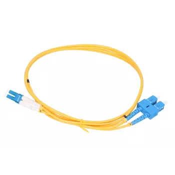 Optiskās šķiedras pagaidu kabelis Extralink EX.3630, 0,5 m, G.657.A1, SC–LC, FTTH, duplekss, dzeltens