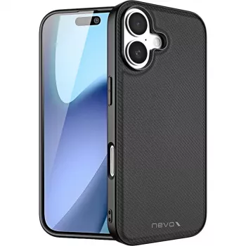 Aizsargmaciņa telefona Nevox StyleShell NYLO iPhone 17, 6.3 collu, melna