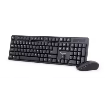 Bezvadu tastatūras un peles komplekts Gembird KBS-W-01 melns