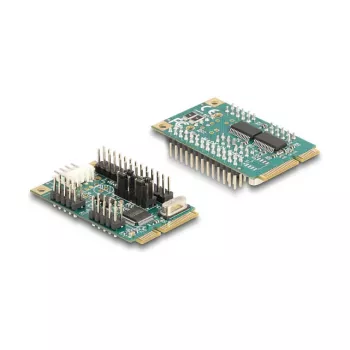 DeLOCK 95277 Iekšējais paralēlais RS-232 Mini PCI Express adapteris, zaļš