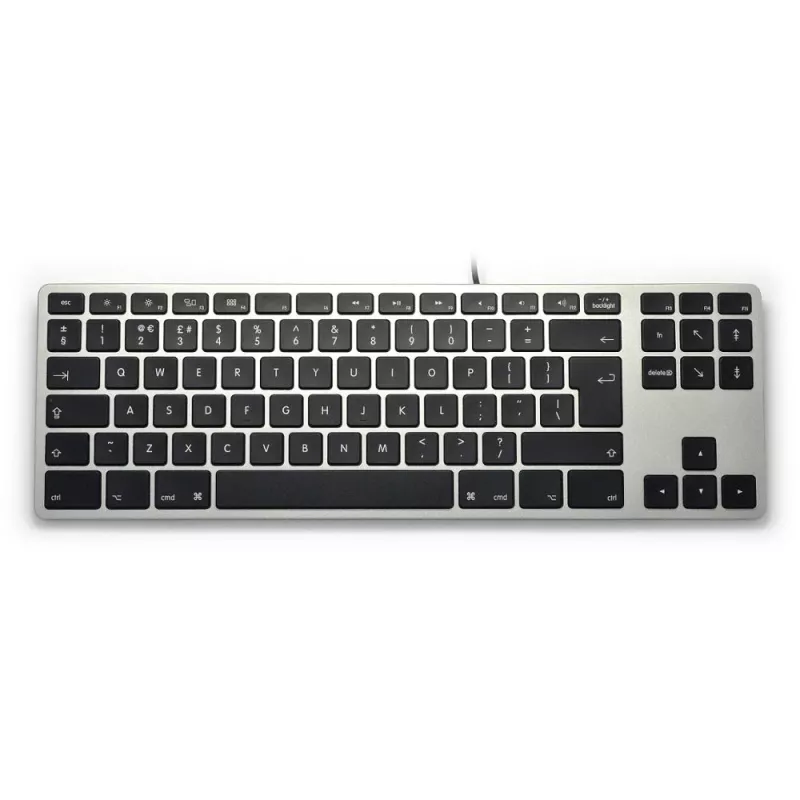 Alumīnija tastatūra Mac Tenkeyless RGB Space Gray