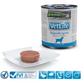 FARMINA Vet Life Diet DOG Hypoallergenic Duck & Potato - slapjā suņu barība - 300 g