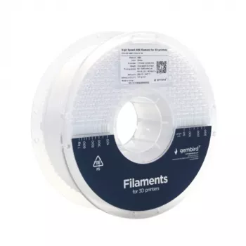 GEMBIRD ABS 1.75 mm 1 kg pavediens — balts, saderīgs ar jebkuru zīmolu