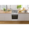 Brīvi stāvoša gāzes plīts ar cepeškrāsni Gorenje GG5A10WFFM — 4 degļu virsma, 70 L cepeškrāsns, emaljēta virsma, balta