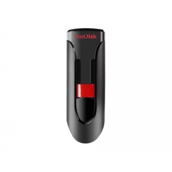 USB zibatmiņa SANDISK Cruzer Glide 32 GB USB Type-A 2.0, bīdāms dizains, paroles aizsardzība, melna/sarkana