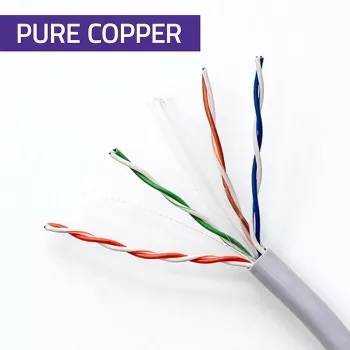 Tīkla vads QOLTEC Cat6 UTP vara vads, 25 m, pelēks