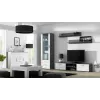 Sideboard Cama Meble UNI pelēks/balts spīdums, 2 durvis, 2 plaukti, 1320×380×920 mm