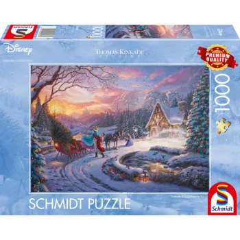 Thomas Kinkade Studios: Disney Dreams Collection - Puzle Pelnrušķīte ved mājās eglīti, 1000 gab.