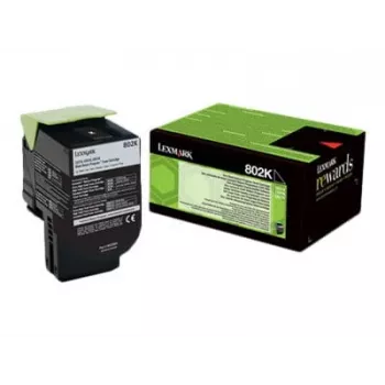 Tonera kasetne Lexmark 80C20K0 802K Melna 3000 lpp.